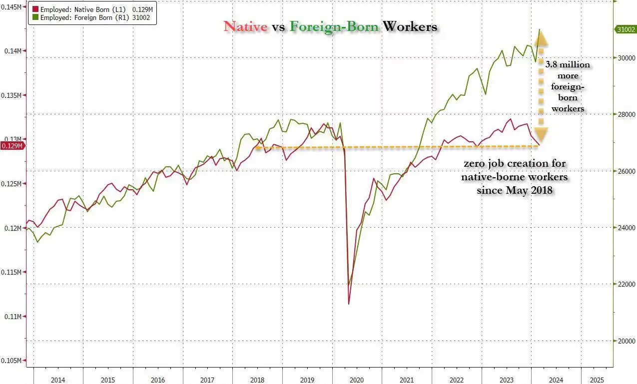 Natuve vs Foreign-Born Workers chart