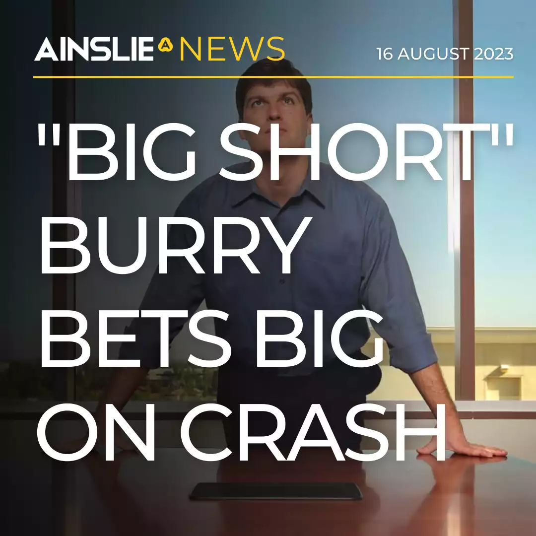 Infamous “Big Short” Burry – Places $1.6b Bet US Market about to Tank