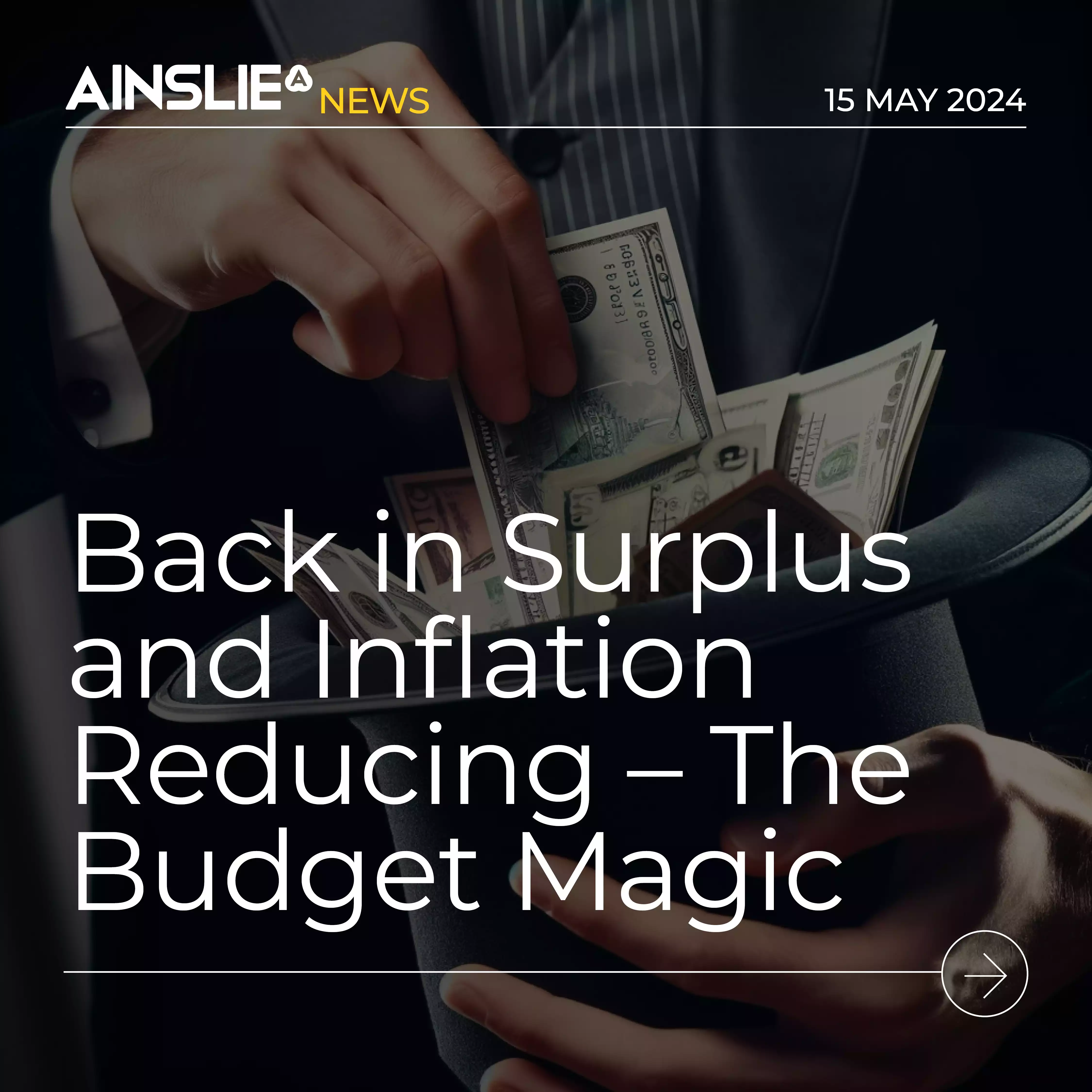 Back in Surplus and Inflation Reducing – The Budget Magic Trick