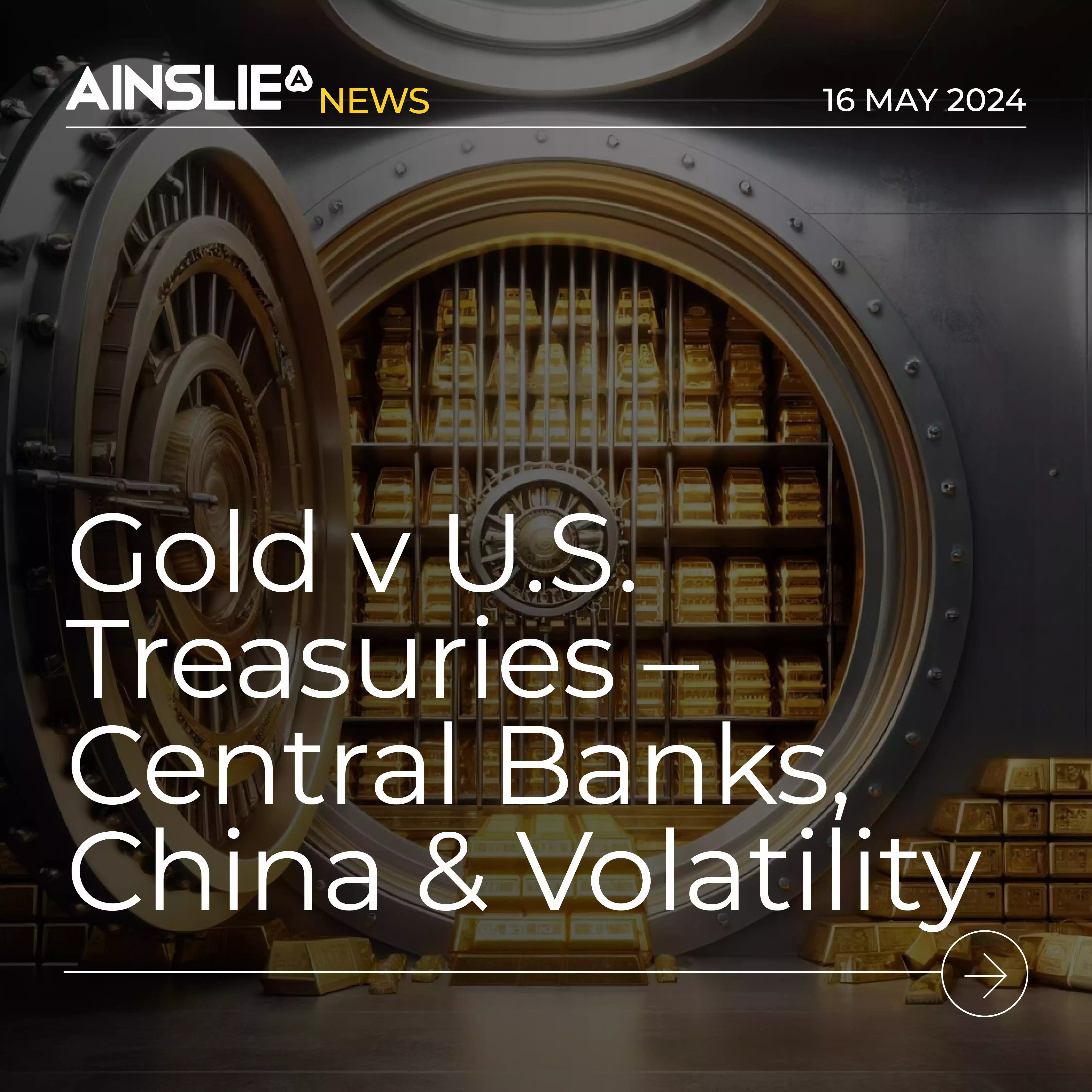 Gold v U.S. Treasuries – Central Banks, China & Volatility (Gold wins)