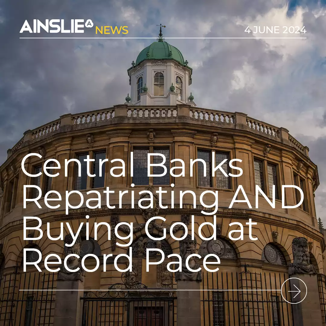 Central Banks Repatriating AND Buying Gold at Record Pace