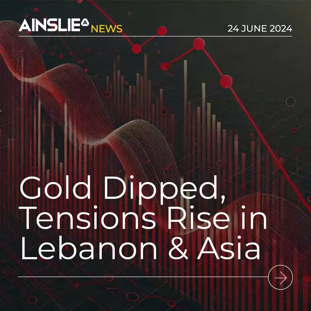 Gold Dipped, Tensions Rise in Lebanon & Asia