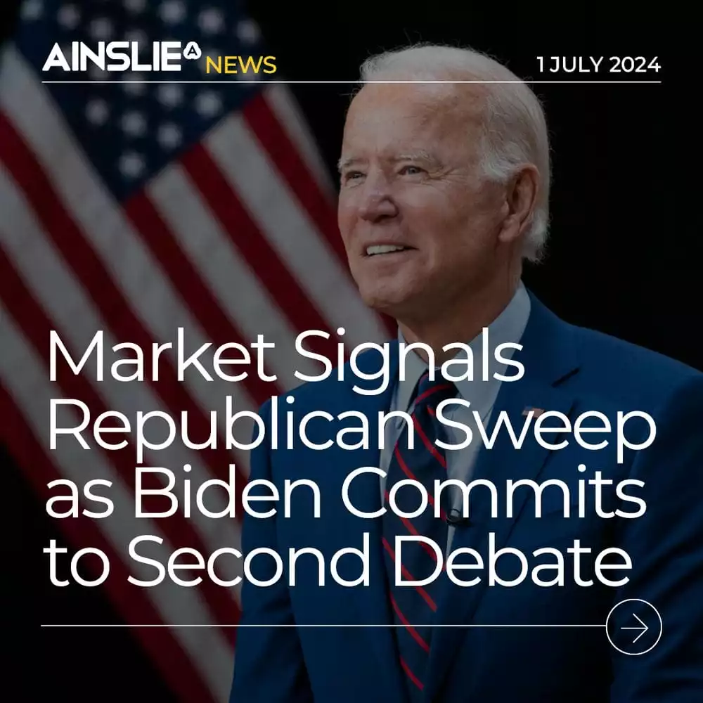 Market Signals Republican Sweep as Biden Commits to Second Debate