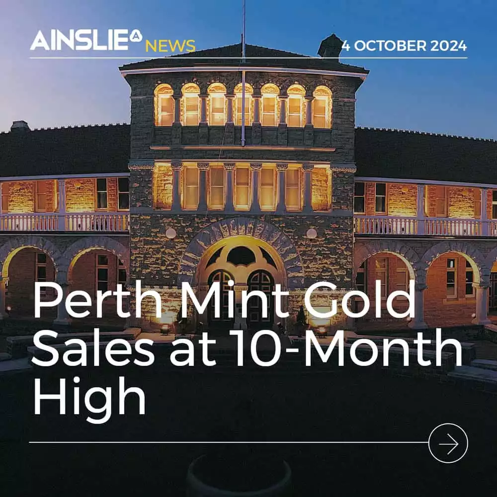 Perth Mint Gold Sales at 10-Month High