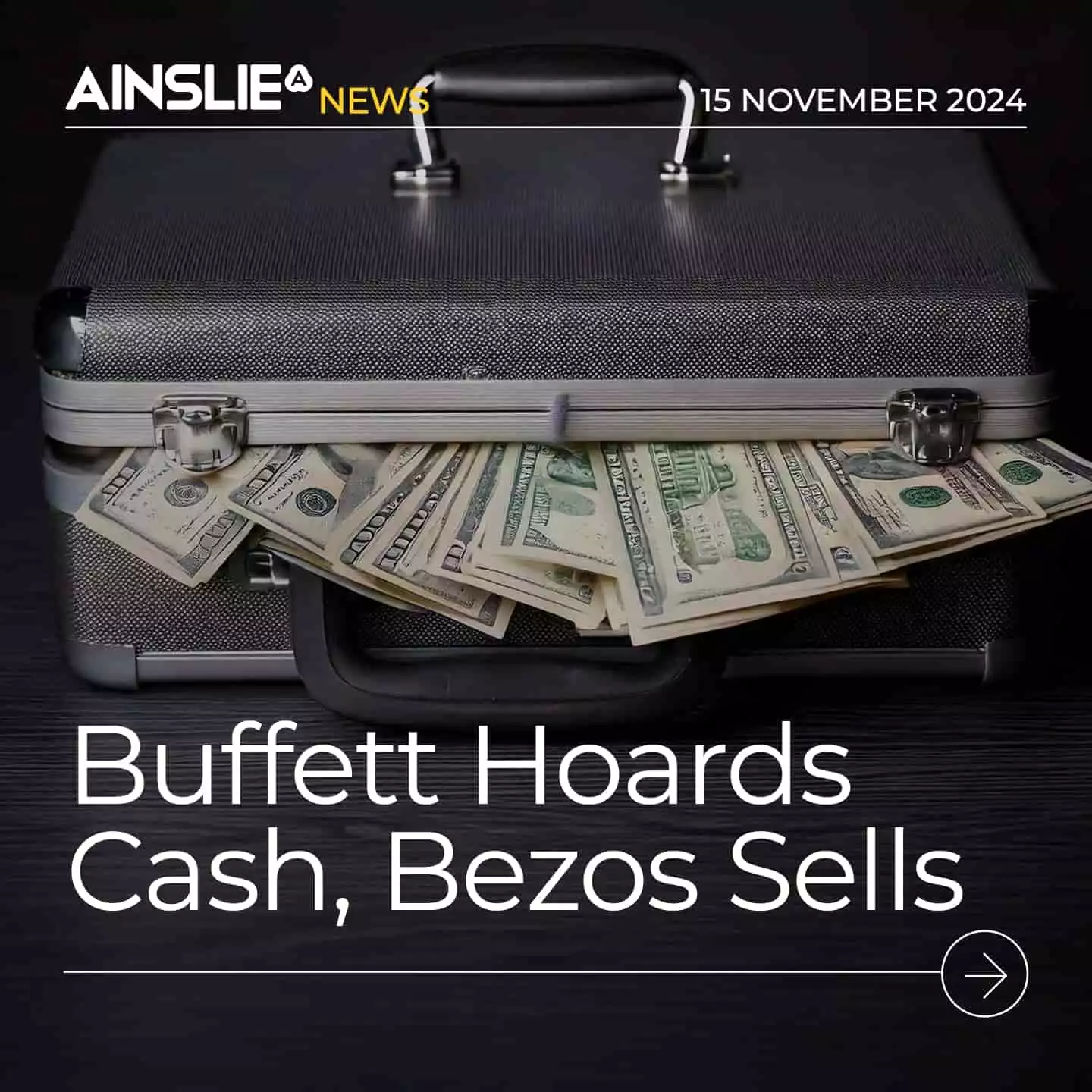 Buffett Hoards Record Cash, Bezos Sells 