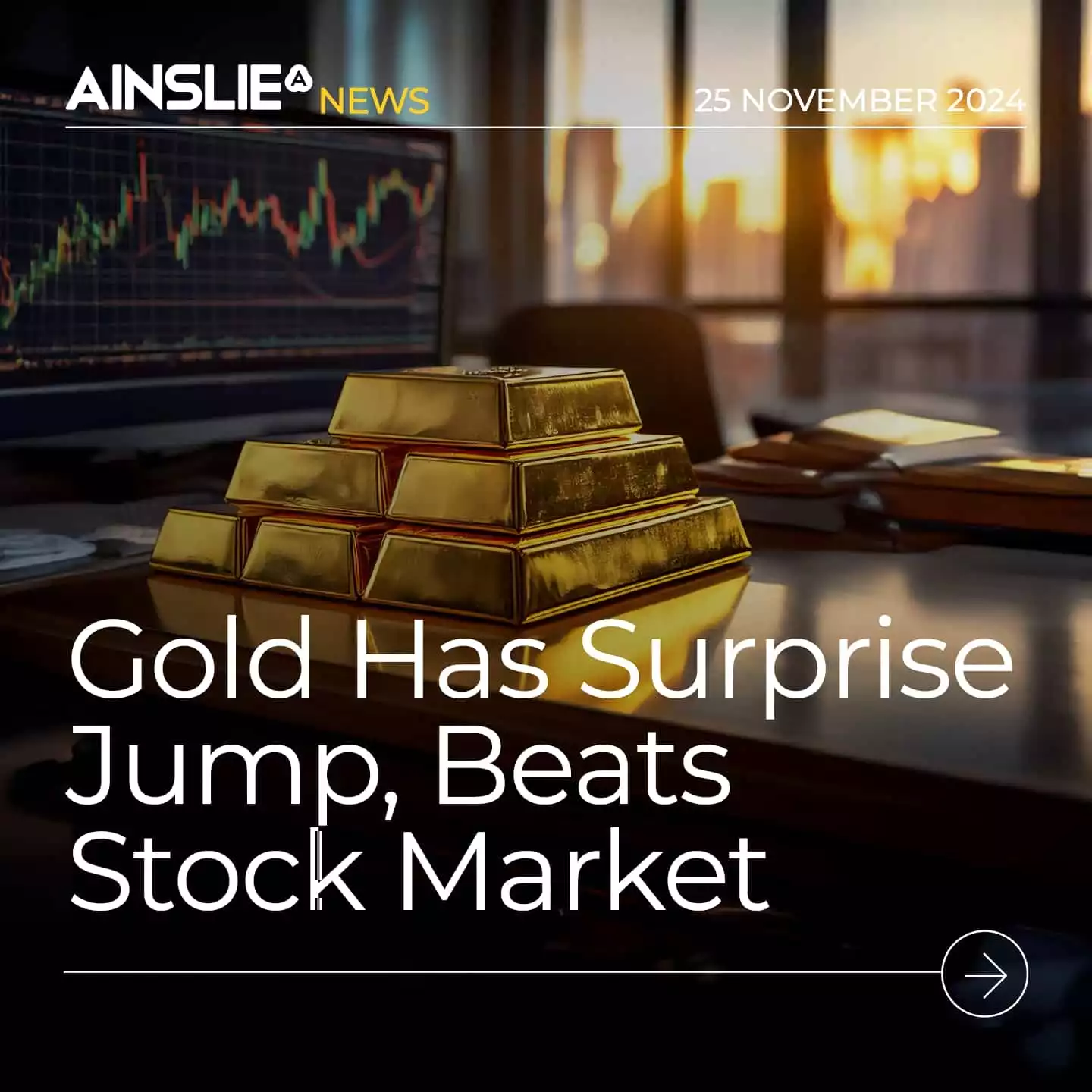 Gold Has Surprise Jump, Continues Beating Stock Market