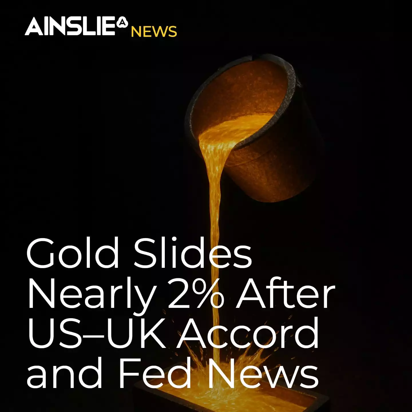 Gold Slides Nearly 2% After US–UK Accord and Fed News 