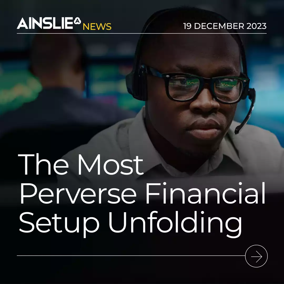 The Most Perverse Financial Setup Unfolding