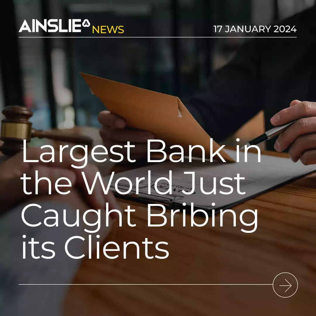 Largest Bank in the World Just Caught Bribing its Clients