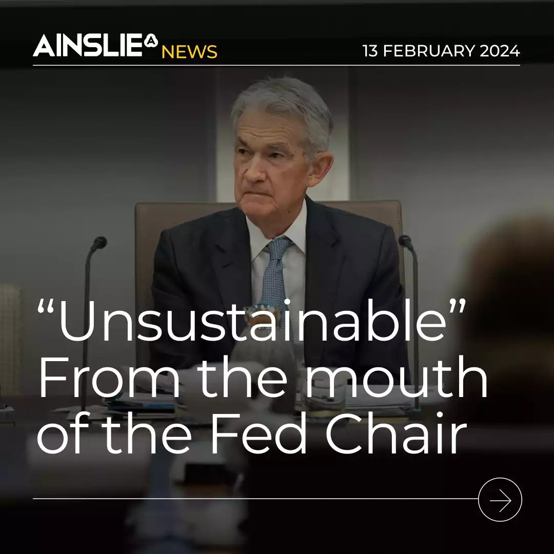 “Unsustainable” From the mouth of the Fed Chair