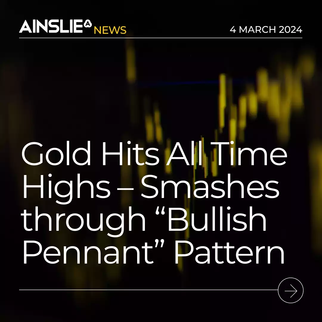 Gold Hits All Time Highs – Smashes through “Bullish Pennant” Pattern