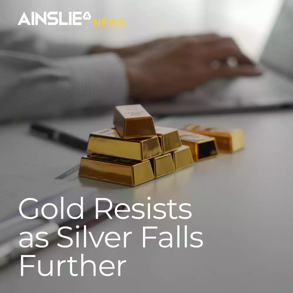 Gold Resists as Silver Falls Further