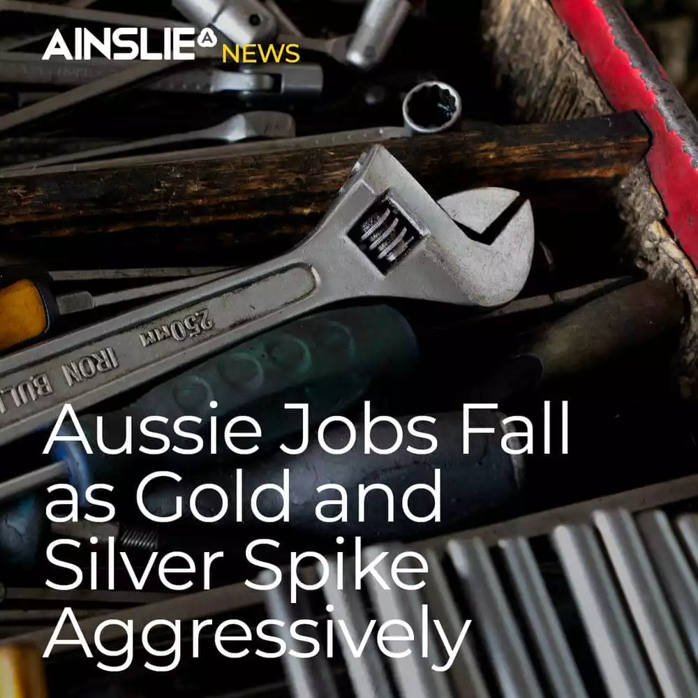 Aussie Jobs Fall as Gold and Silver Spike Aggressively