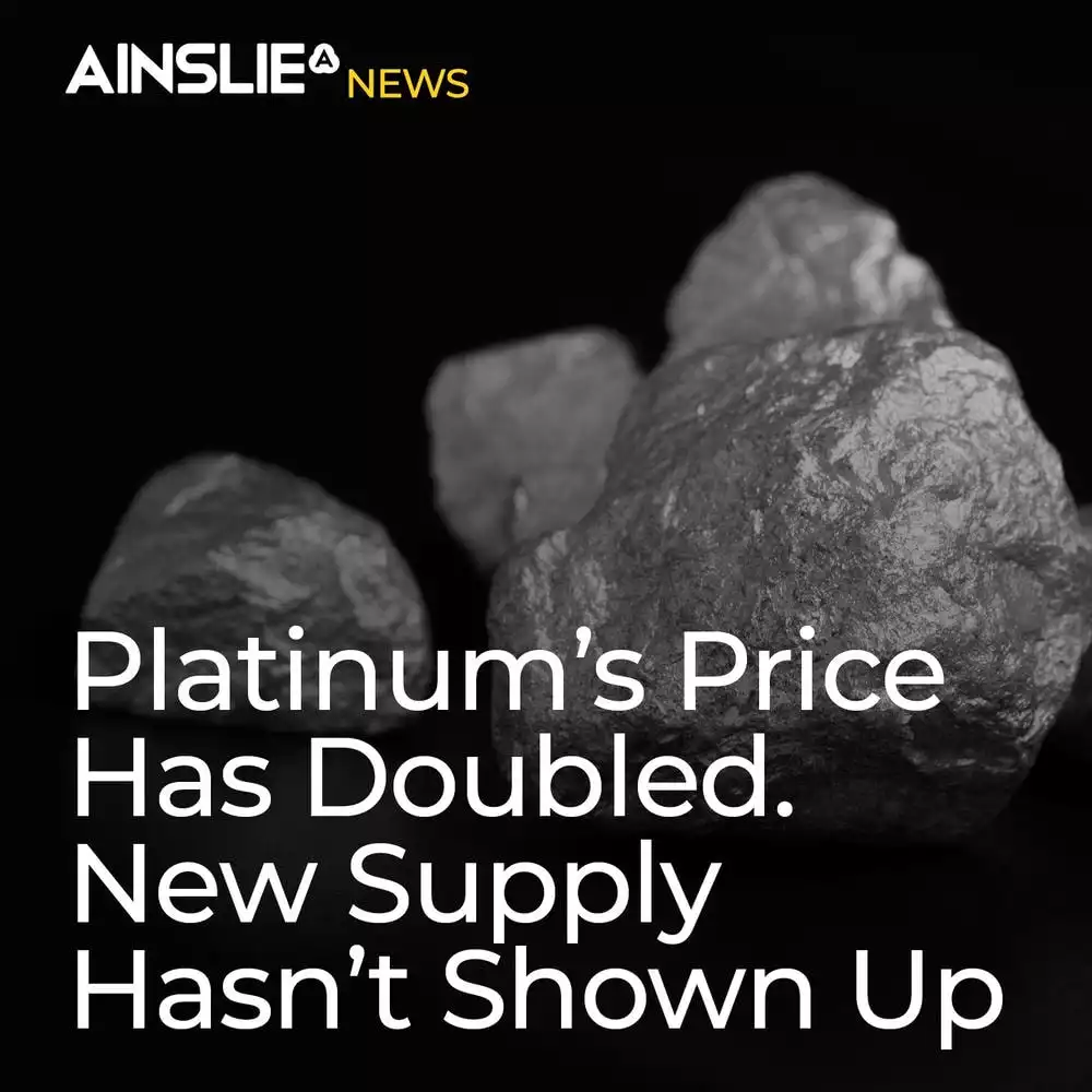 Platinum's Price Has Doubled. New Supply Hasn't Shown Up