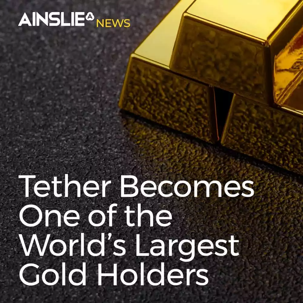 Tether Becomes One of the World's Largest Gold Holders