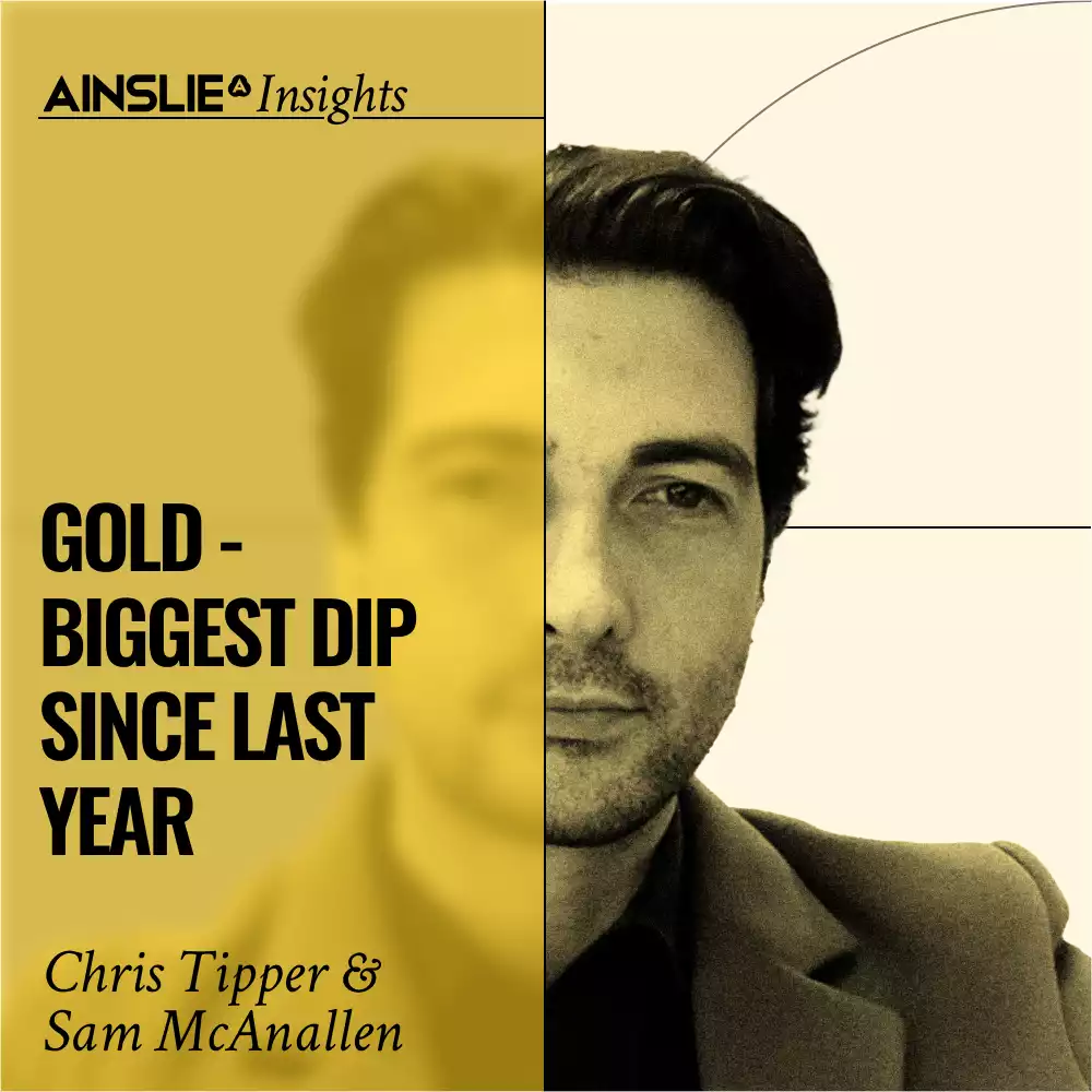 INSIGHTS: Gold: Biggest Dip Since Last Year