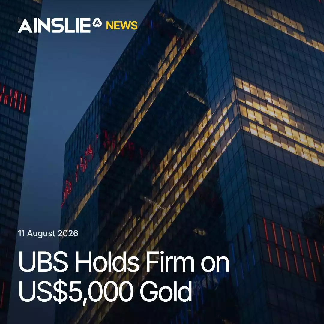 UBS Holds Firm on US$5,000 Gold