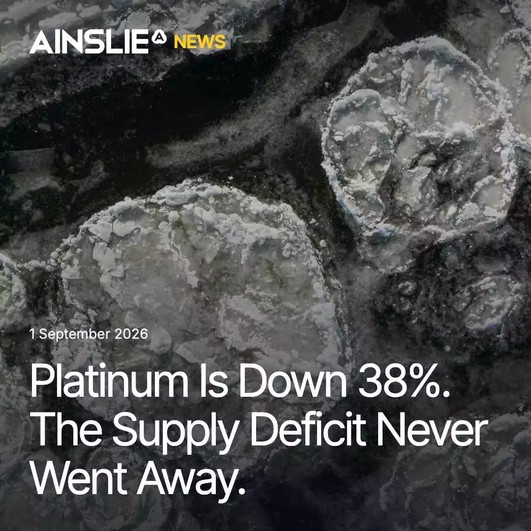 Platinum Is Down 38%. The Supply Deficit Never Went Away.
