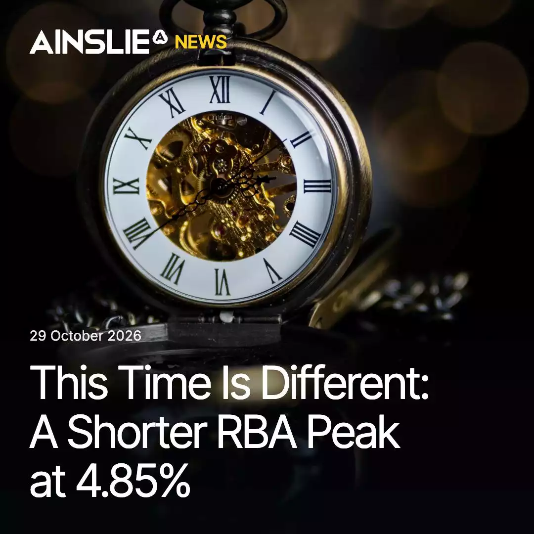 This Time Is Different: A Shorter RBA Peak at 4.85%