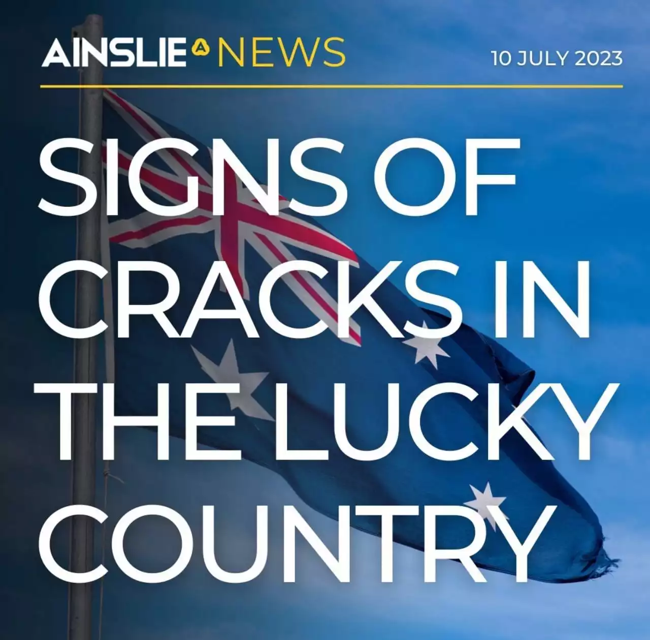 Signs of Cracks in the Lucky Country